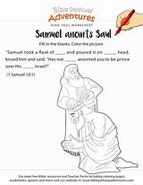 Saul Anoints sketch template
