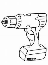 Boor Gereedschap Kleurplaat Drill Bohrer Coloring Werkzeuge Accu Akku Ausmalbild Cordless Malvorlage sketch template