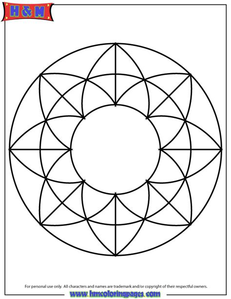 simple pattern mandala coloring page   coloring pages