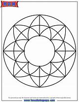 Simple Mandala Coloring Pattern Pages Easy Col sketch template