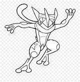 Froakie Greninja Vippng Coloringhome Frogadier sketch template