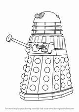 Dalek Who Doctor Draw Drawing Step Drawings Line Tardis Sketch Tutorials Paintingvalley Drawingtutorials101 Learn Sketches sketch template