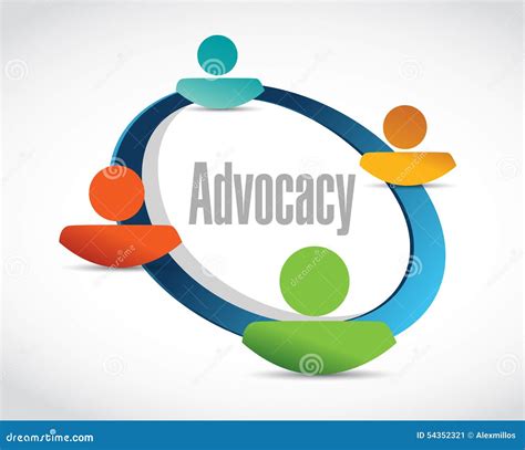 advocacy people diagram sign concept illustration stock illustration