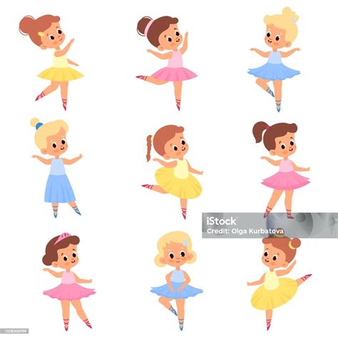 süße ballerinas mädchen in tutus und spitzenschuhen junge balletttänzer
