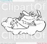 Clip Daydreaming Outline Cloud Illustration Cartoon Man Rf Royalty Toonaday sketch template