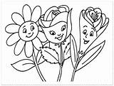 Flower Coloring Spring Pages Flowers Cute Fun Printable Cartoon Human Face Draw Clipart Colouring Getcolorings Drawing Color Getdrawings Library Popular sketch template