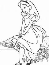 Wonderland Alice Coloring Pages Everfreecoloring sketch template