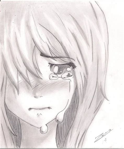 ideas  anime girl crying  pinterest crying girl sad