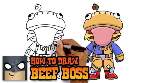 draw beef boss fortnite awesome step  step tutorial