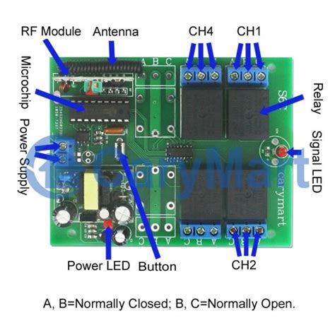 rf remote control switch circuit diagram