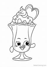 Shopkins Sundae Suzie Coloring Pages Draw Drawing Step Kids Tutorials Printable Color sketch template