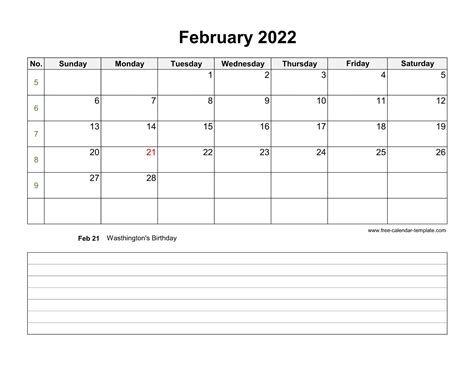 printable february calendar  space  appointments