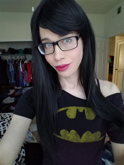 just a nerdy girl with glasses crossdressing