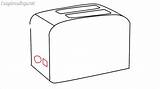Toaster sketch template