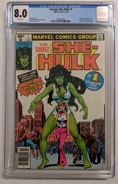 1980 The Savage She Hulk Issue 1 Marvel Comic Book Cgc 8 0