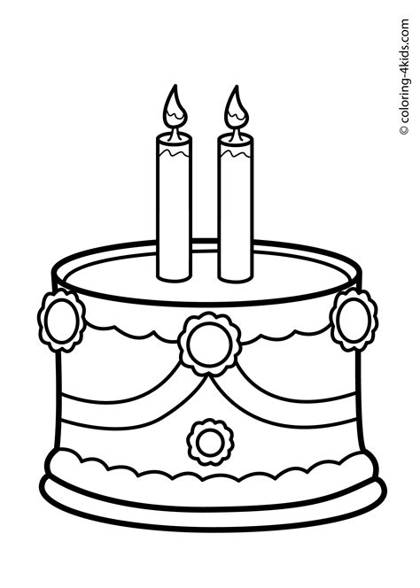 cake birthday party coloring pages   years birthday coloring