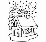 Snow House Coloring Coloringcrew Book Christmas Gif sketch template