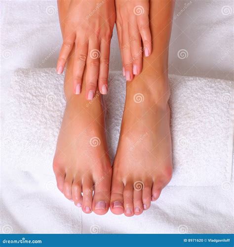 feet  spa stock photo image  attractive care adult