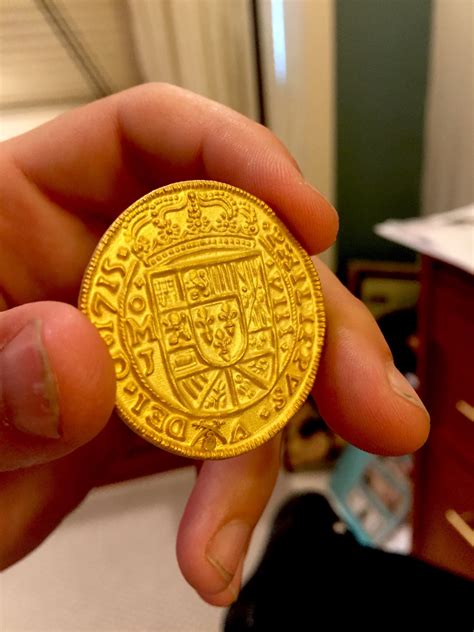 mexico  fleet royal  escudos gold plt pendant doubloon