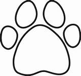 Paw Coloring Dog Print Clipart Clipartbest Clip sketch template