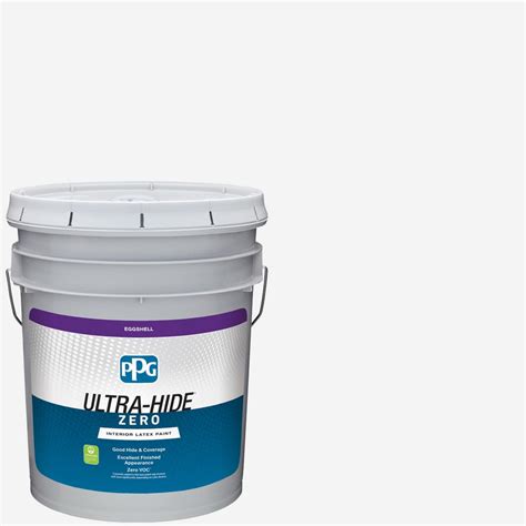 ppg ultra hide   gal pure whitebase  eggshell interior paint     home depot