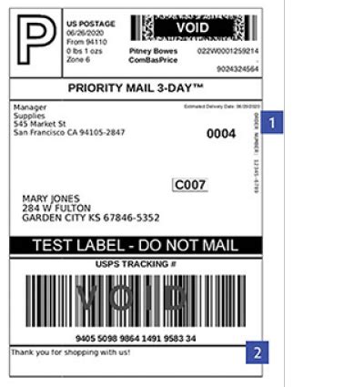 create   shipping label