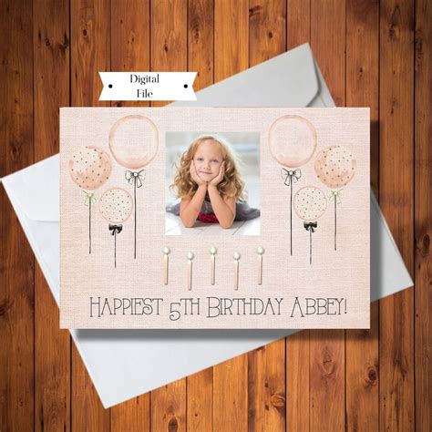 personalized birthday card custom photo card custom  etsy