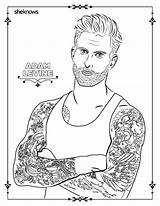 Coloring Pages Mens Adult Book Men Colouring Printable Adam Levine Books Hollywood Getdrawings Choose Board Sheknows sketch template