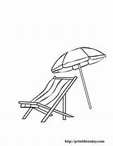 Beach Chair Coloring Pages Parasol Outline Umbrella Printable Summer Clipart Drawing Use Templates Printthistoday Template Chairs Breeze Could Painting Colouring sketch template