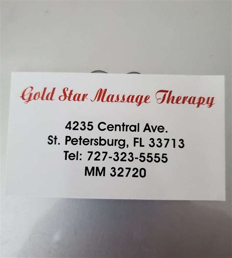 gold star massage therapy st petersburg fl hours address