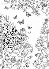 Butterfly Coloring Pages Butterflies Favoreads Woman Fairy Adult Adults Book Printable Sheets Kids Club Forest Etsy Fantasy Reserved Rights Coyright sketch template