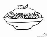 Spaghetti Piatto Stampare Disegnidacolorareonline Alimenti sketch template