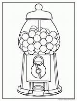 Coloring Pages Machine Gumball Gum Bubble Senior Adults Machines Elderly Print Downloadable Drawing Printable Easy Lollipop Simple Blaze Monster Template sketch template