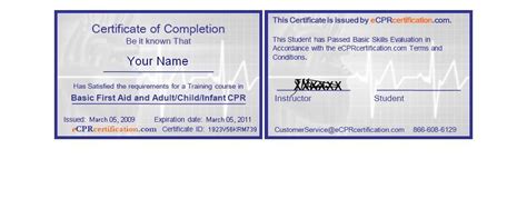 printable fake printable cpr certification card francesco printable