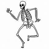 Skeleton Coloring Pages Human Cartoon Kids Printable Clipart Skeletons Cliparts Bone Drawing Clip Colouring Library Color Print Sheet Halloween Holidays sketch template