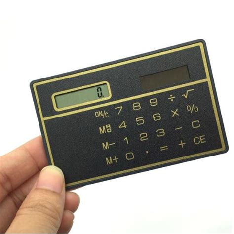 digits ultra thin slim mini credit card design solar power pocket calculator china solar