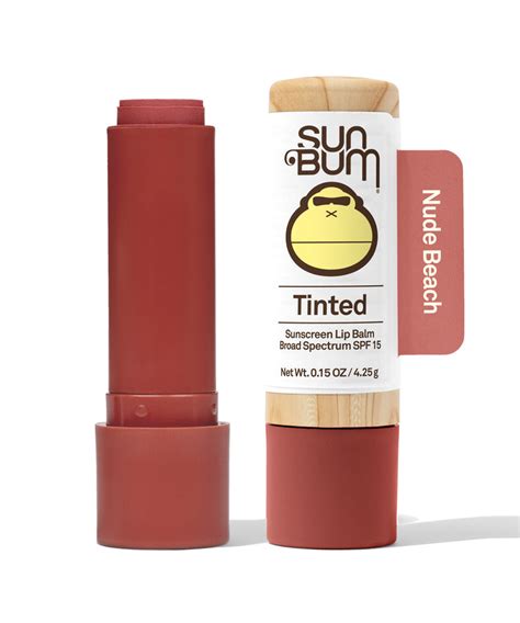 tinted lip balm with sunscreen spf 15 nude beach sun bum