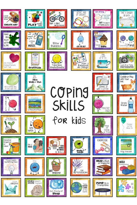 printable coping skills cards  printable word searches
