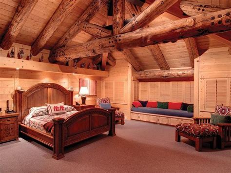 log cabin bedroom  dream house pinterest