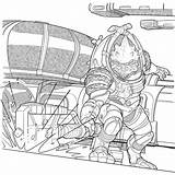 Coloring Mass Effect Book Adult Tpb Horse Dark Comics Commander Shepard sketch template
