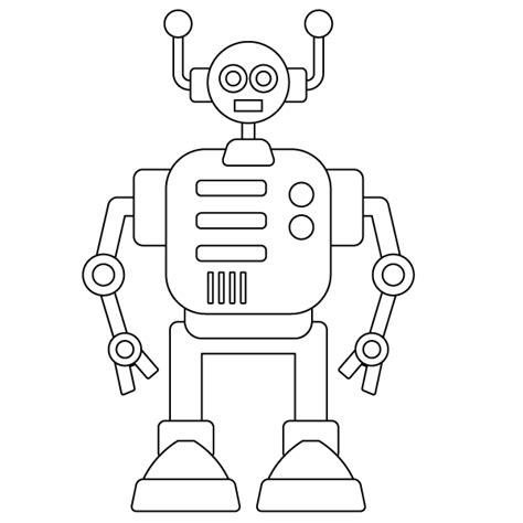 robot coloring page babadoodle
