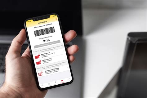 dhl paket barcode der kundenkarte jetzt  der app hinterlegen