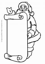 Santa Coloring List Christmas Pages Claus His Wish Printable Drawing Santas Kids Color Sheets Bestcoloringpagesforkids Wishlist Wishes Invite Print Getdrawings sketch template