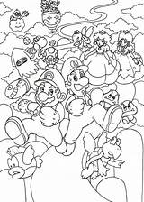 Coloriage Bros Colorare Luigi Bowser Ausmalbilder Toad Stampa sketch template