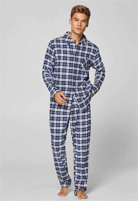 esprit flanellen heren pyjama geruit bolcom