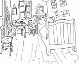 Gogh Chambre sketch template