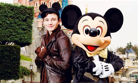 chris colfer at mickey s house oh yes i am