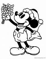 Mickey Classic Mouse Coloring Pages Winter Disneyclips Funstuff sketch template