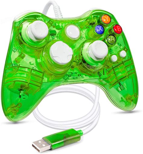 luxmo afterglow usb wired controller gamepad  microsoft xbox  console pc win   green