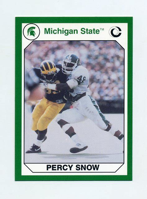 1990 91 Michigan State Collegiate Collection 200 044 Percy Snow